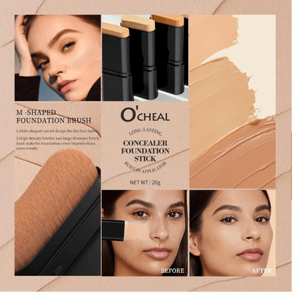 ✨ Aleumdaum Korean 2-in-1 Glass Skin Foundation Stick – Get That Dewy, Glass-Like Finish!