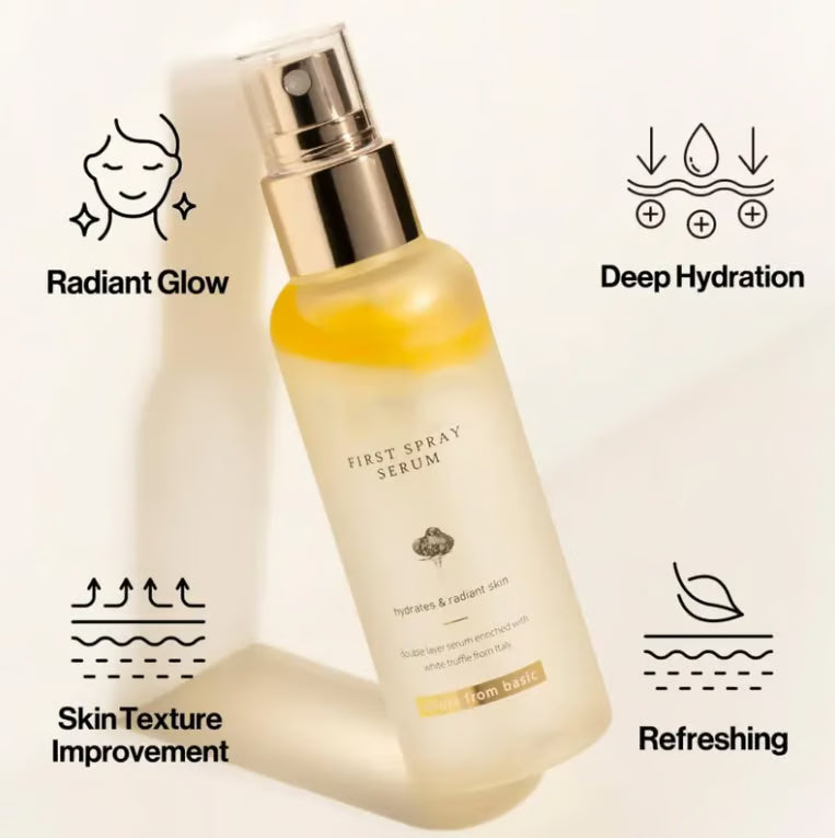White Truffle First Spray Serum - Authentic Face Glow Serum - Lightweight & Vegan Serum Face Spray（🔥The more you buy, the better the deal🔥）
