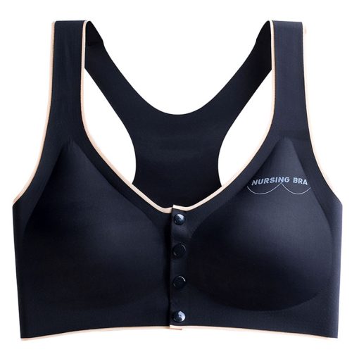 2025 New Arrival Plus Size Ice Silk Front Button Sleeping Yoga Bra