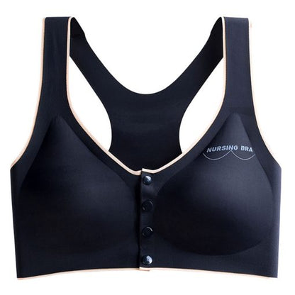 2025 New Arrival Plus Size Ice Silk Front Button Sleeping Yoga Bra