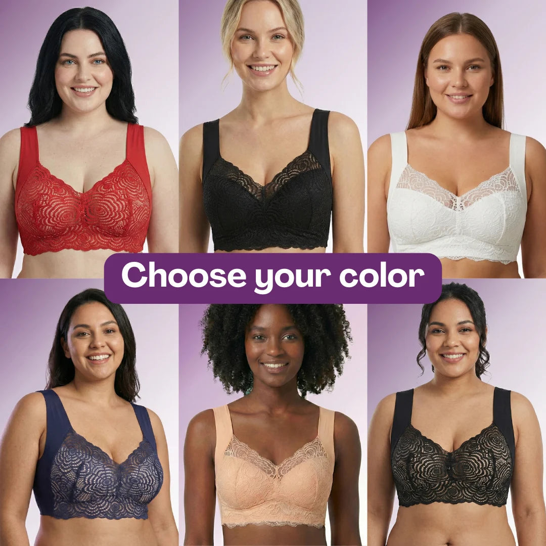 ❄️ Winter Sale – 2026 New Extra Lift Ultimate Stretch Full Figure Seamless Lace Cut-Out Bra ❄️ 🔥 Buy 2, Get 2 FREE! 💥 Special Price! 💥
