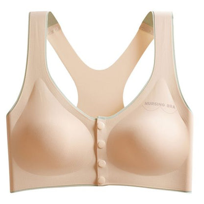 2025 New Arrival Plus Size Ice Silk Front Button Sleeping Yoga Bra